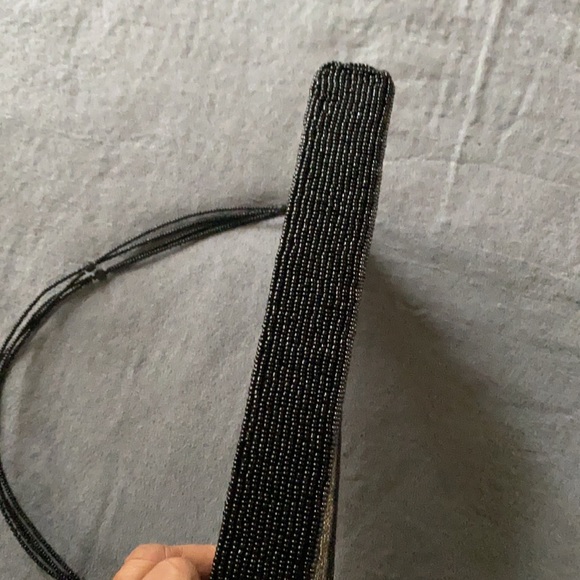 Evening bag ,Black and Silver beads. - Picture 7 of 7